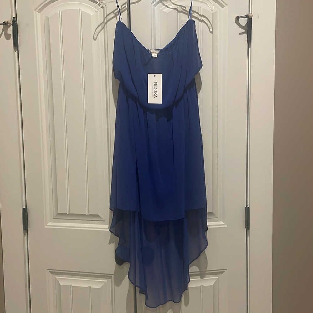 Fedora Boutique - Cobalt High/Low Hem Dress - Size Large